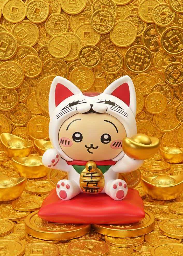 MOCKING×MEOW7 烏薩奇×高速婆婆 招財貓擺件