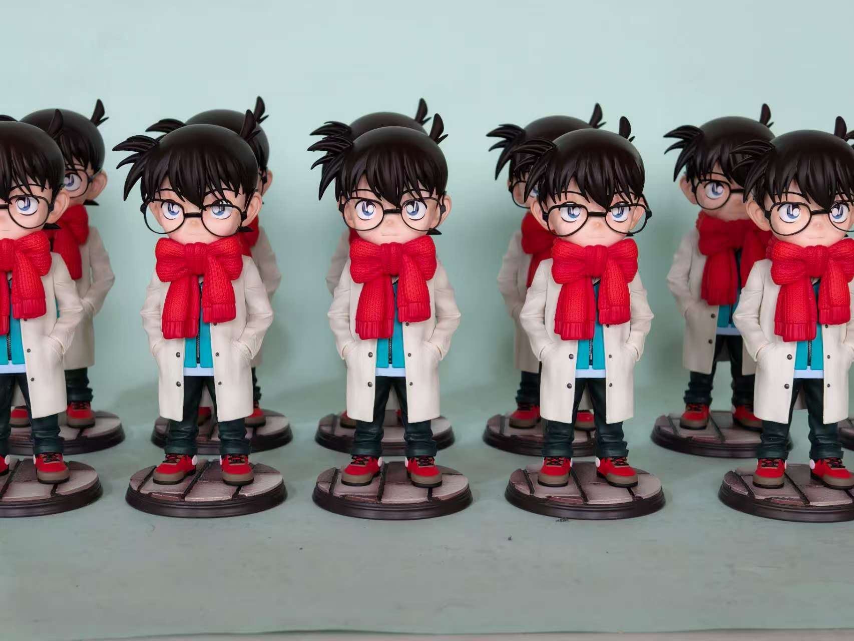 M 3工作室 柯南 蝴蝶結紅色圍巾 Q版模型GK雕像