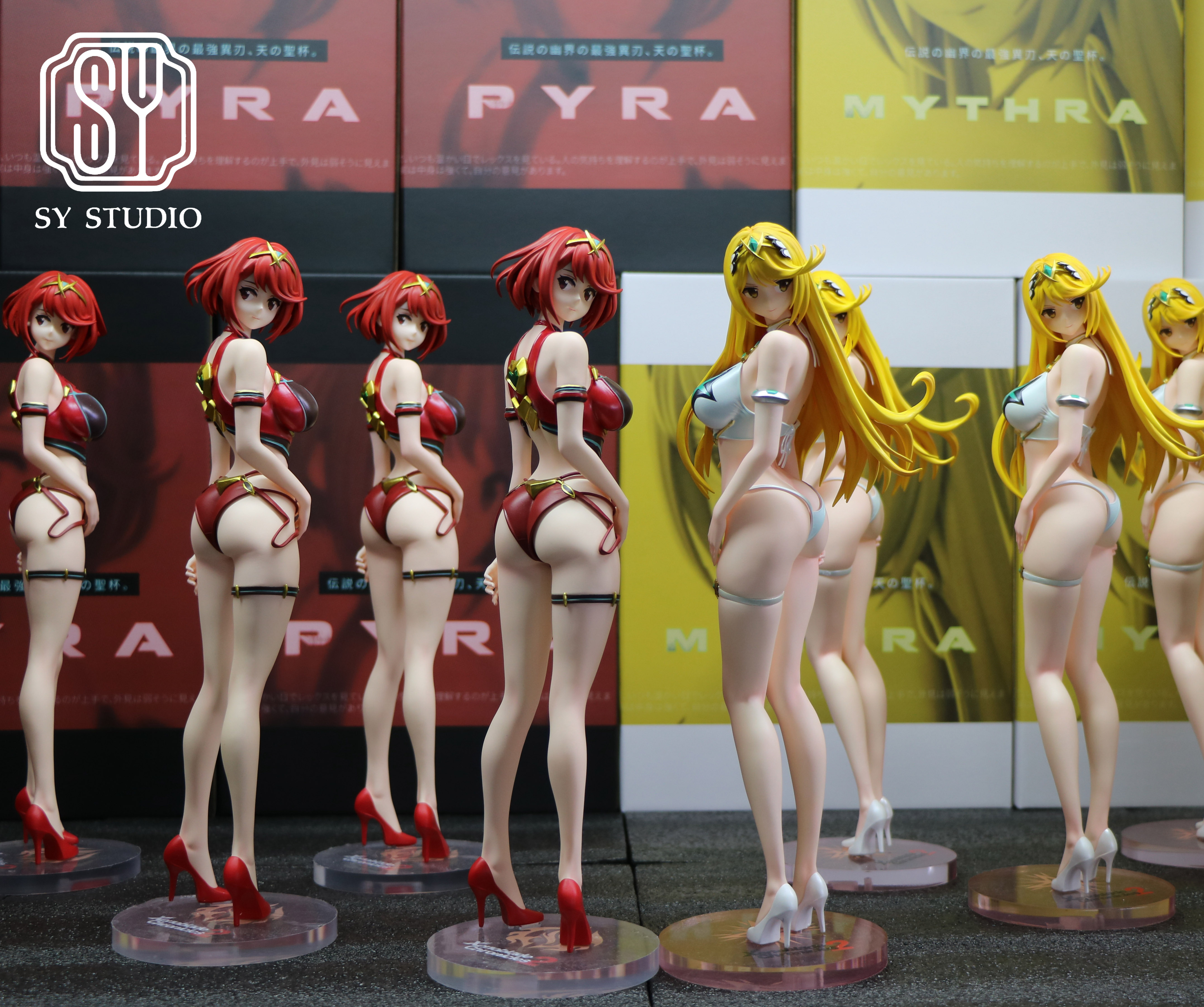 森炎SY studio 女角色輕雕像系列第一款 Mythra&Pyra 光焰合鳴（異度之刃）