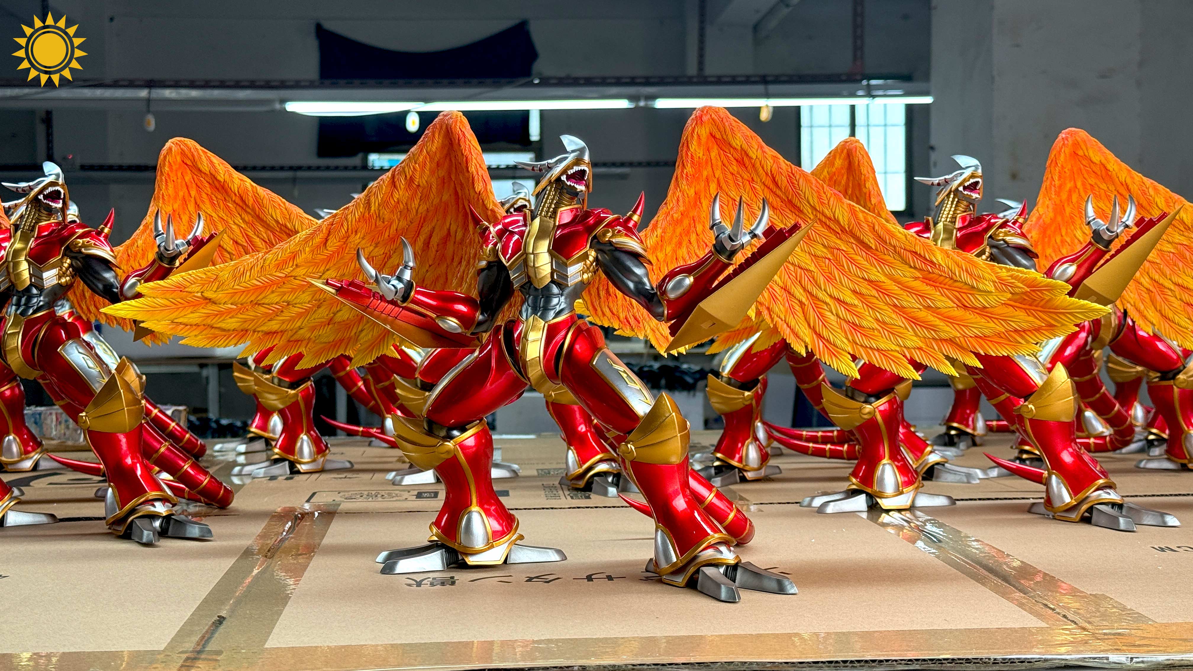 太陽模玩 炎龍獸&銀狼獸  炎龍獸