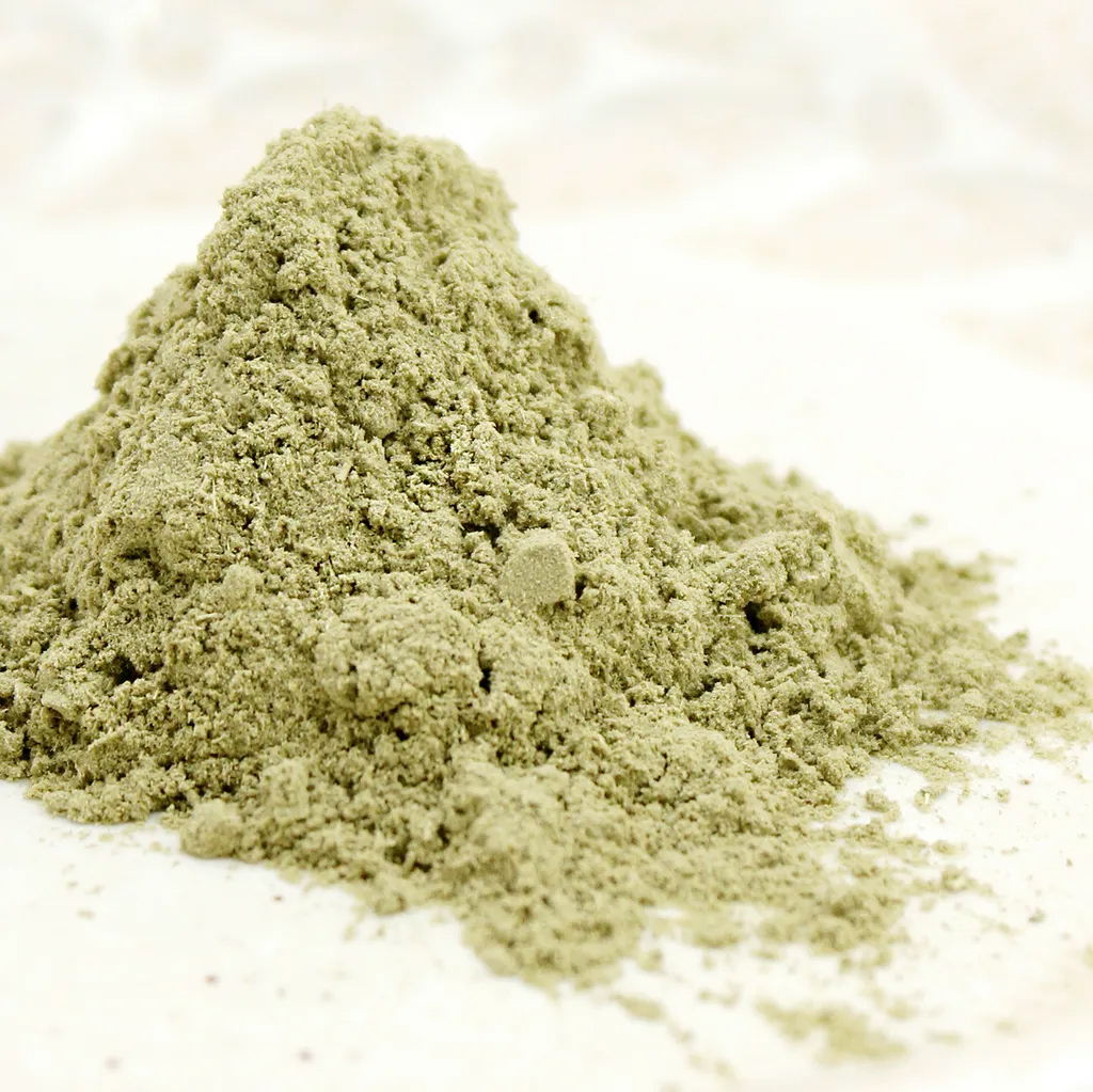 Close-up of Bubble & Pea ultra-fine hay powder