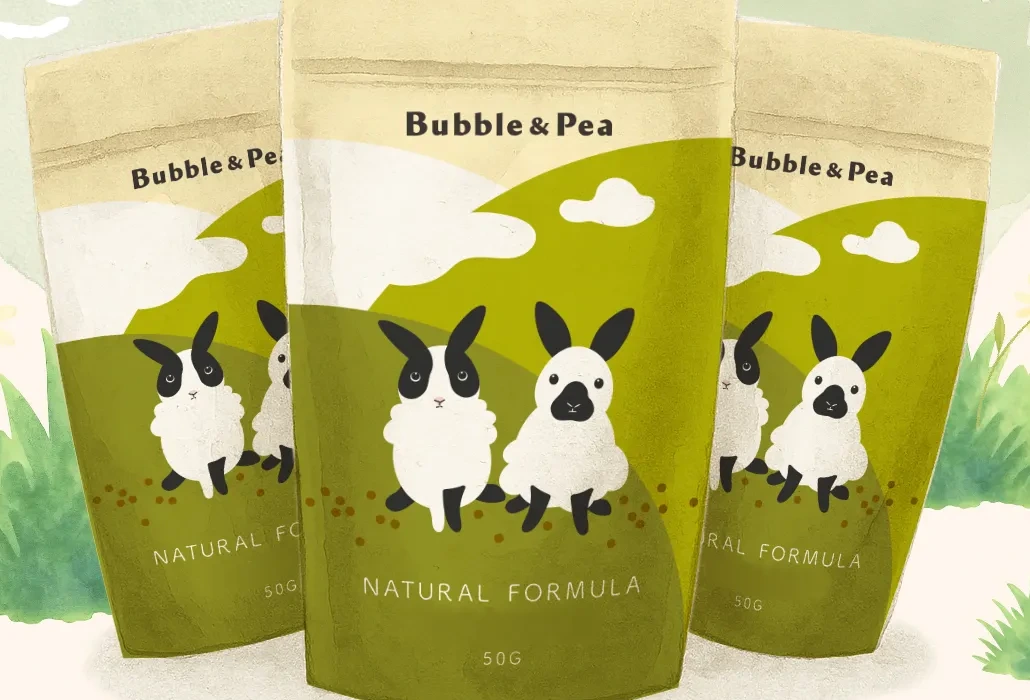 Three pouches of Bubble & Pea hay powder