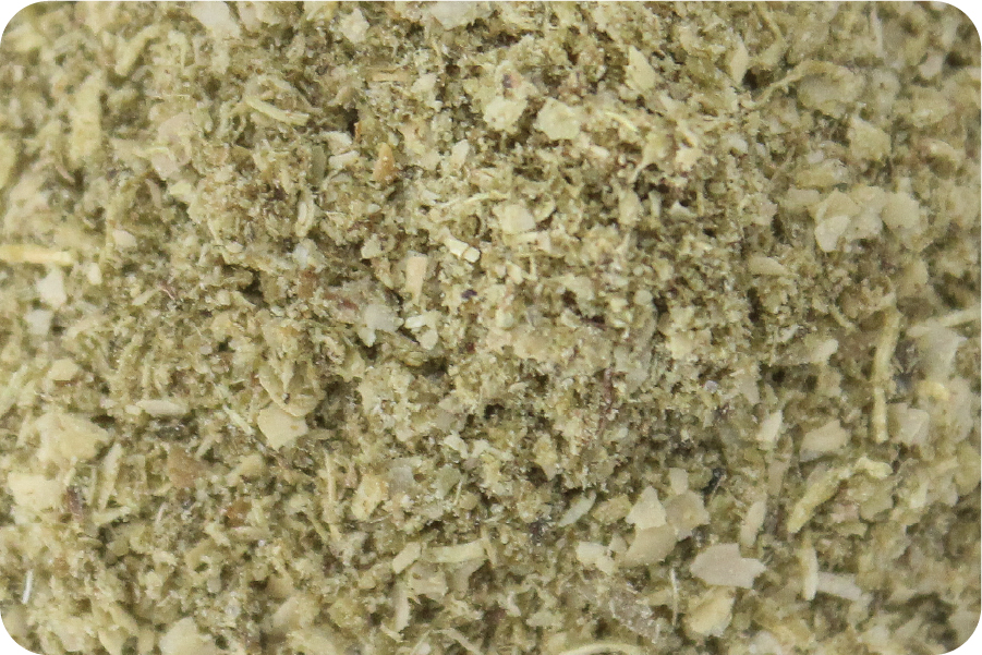 Close-up of ordinary commercial hay powder