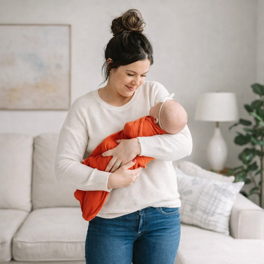 Holabebe Muslin Blanket Burnt Orange