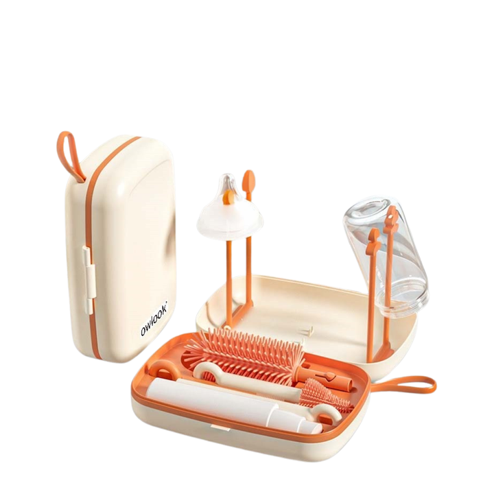 Owlook Travel Baby Bottle Cleaning & Drying Set