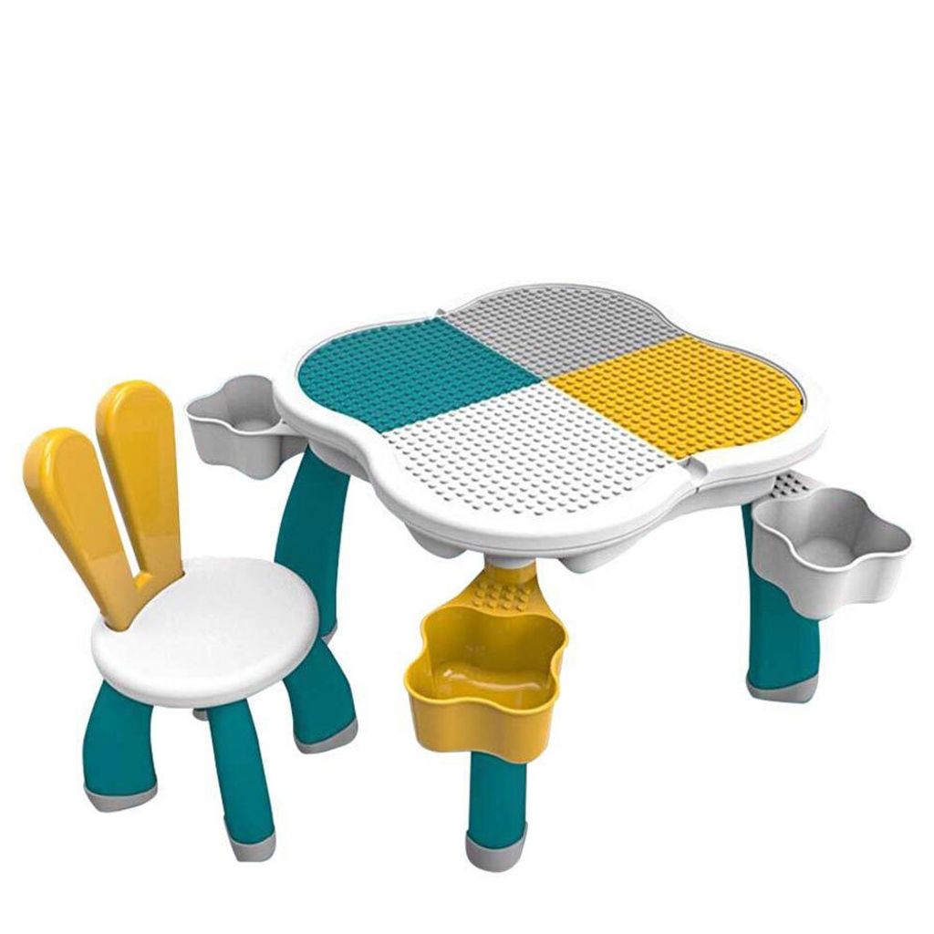 KIds Multi Activity Building Block Table & Chair Set Green