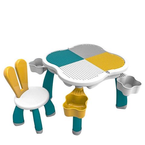 KIds Multi Activity Building Block Table & Chair Set Green