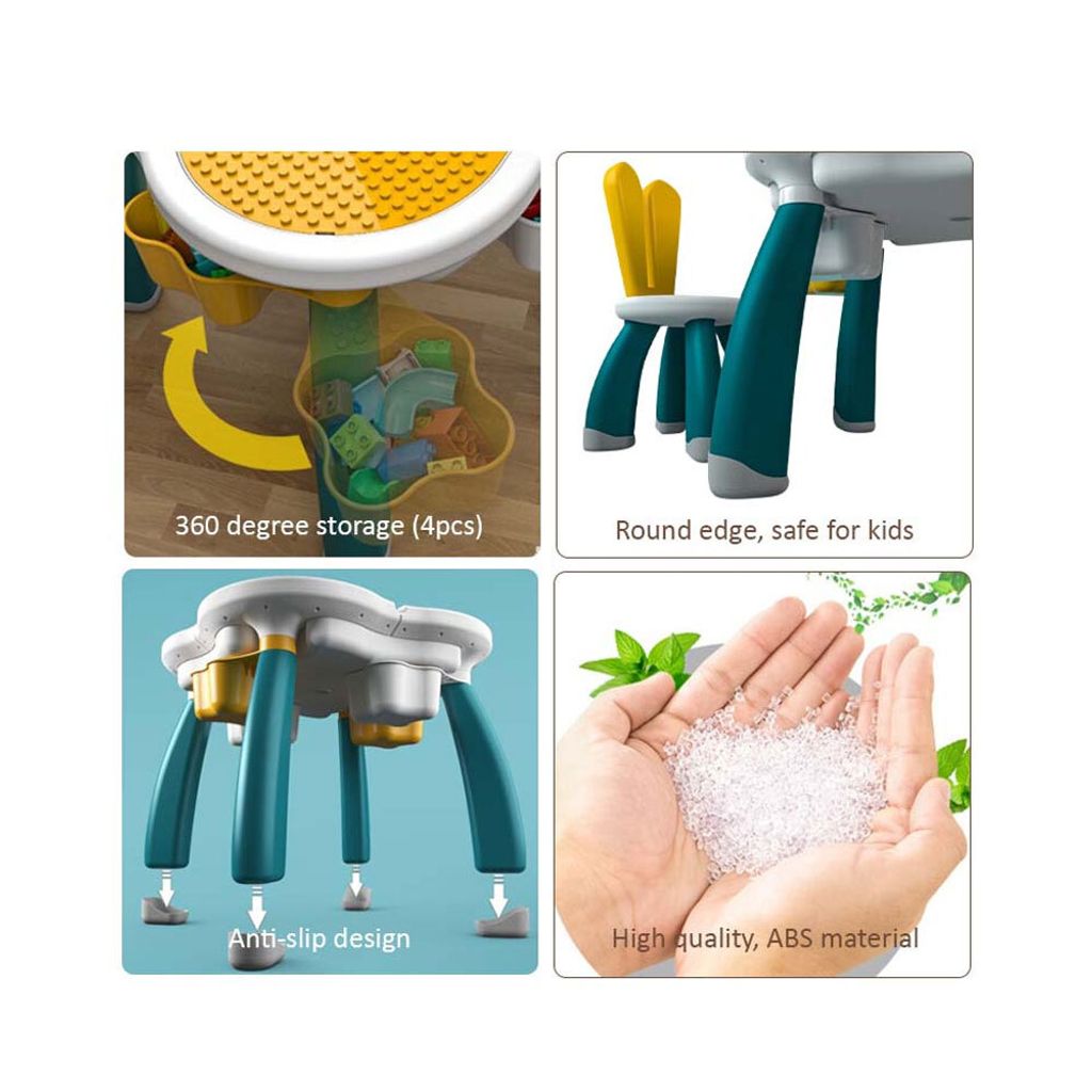 KIds Multi Activity Building Block Table & Chair Set5