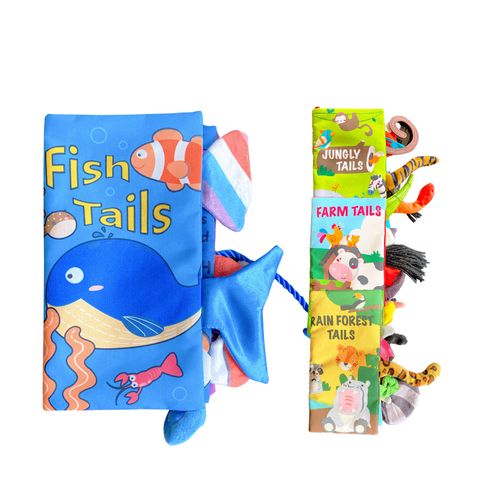 Baby Early Learning Tails Cloth Book