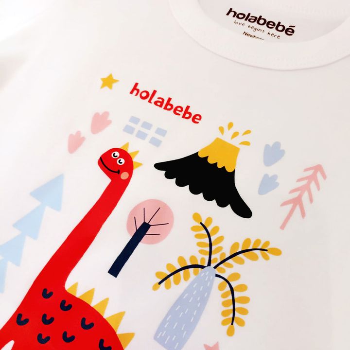 Holabebe Baby Romper Dinosaur Print2