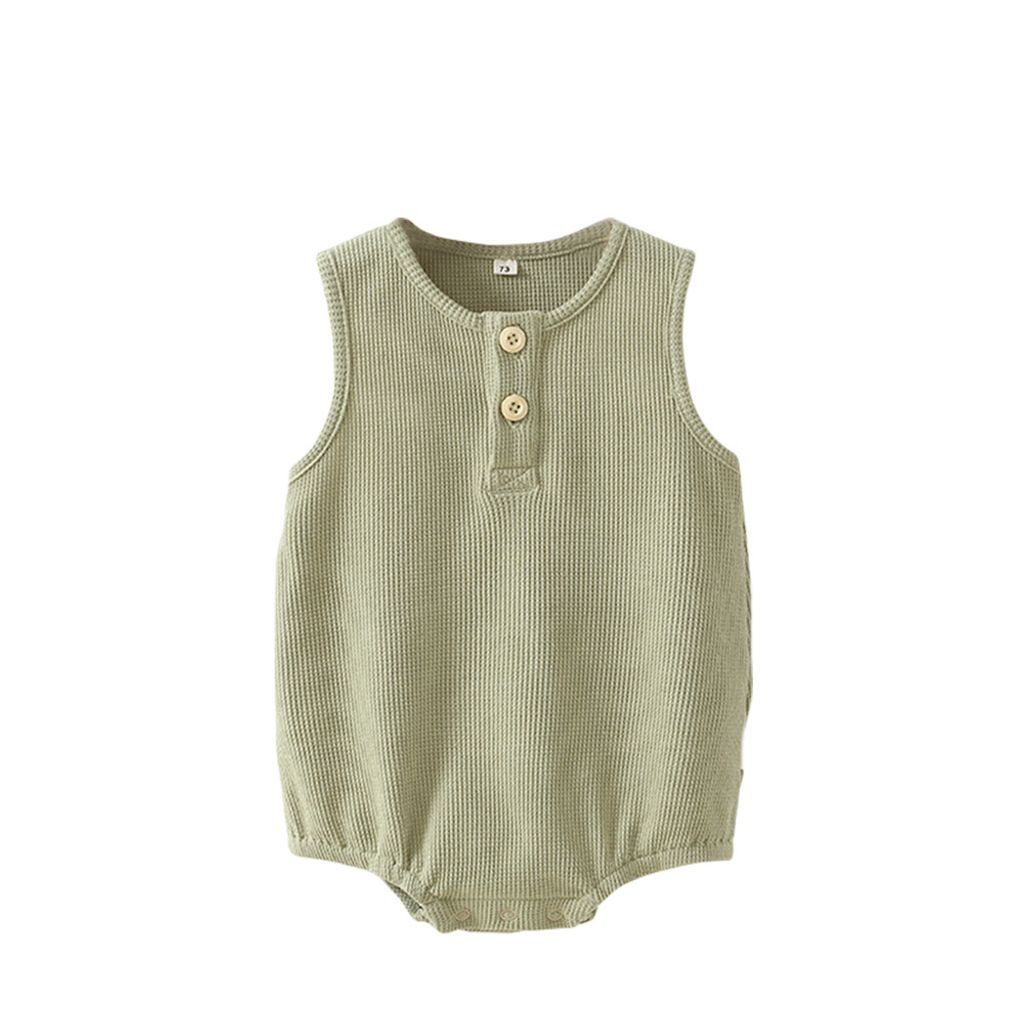 Holabebe Soft Cotton Ribbed Sleeveless Baby Romper7