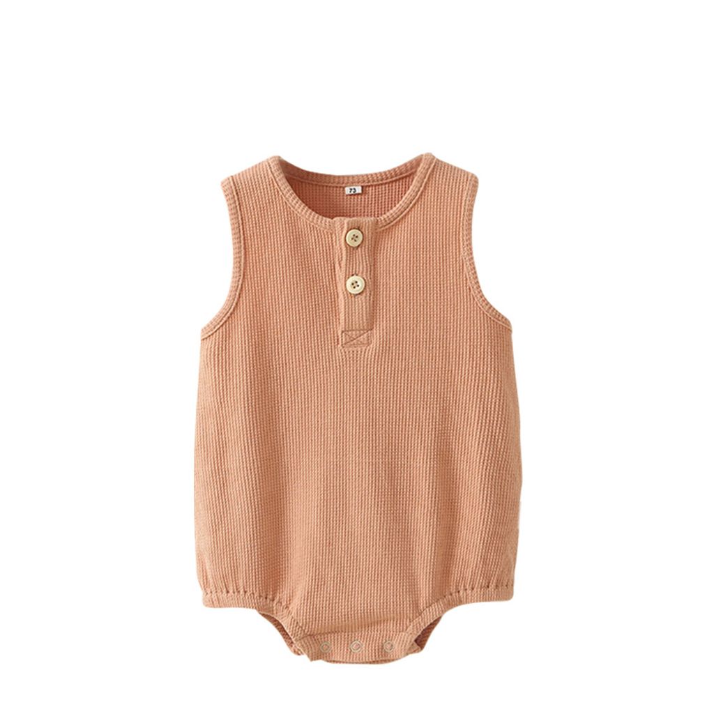 Holabebe Soft Cotton Ribbed Sleeveless Baby Romper6