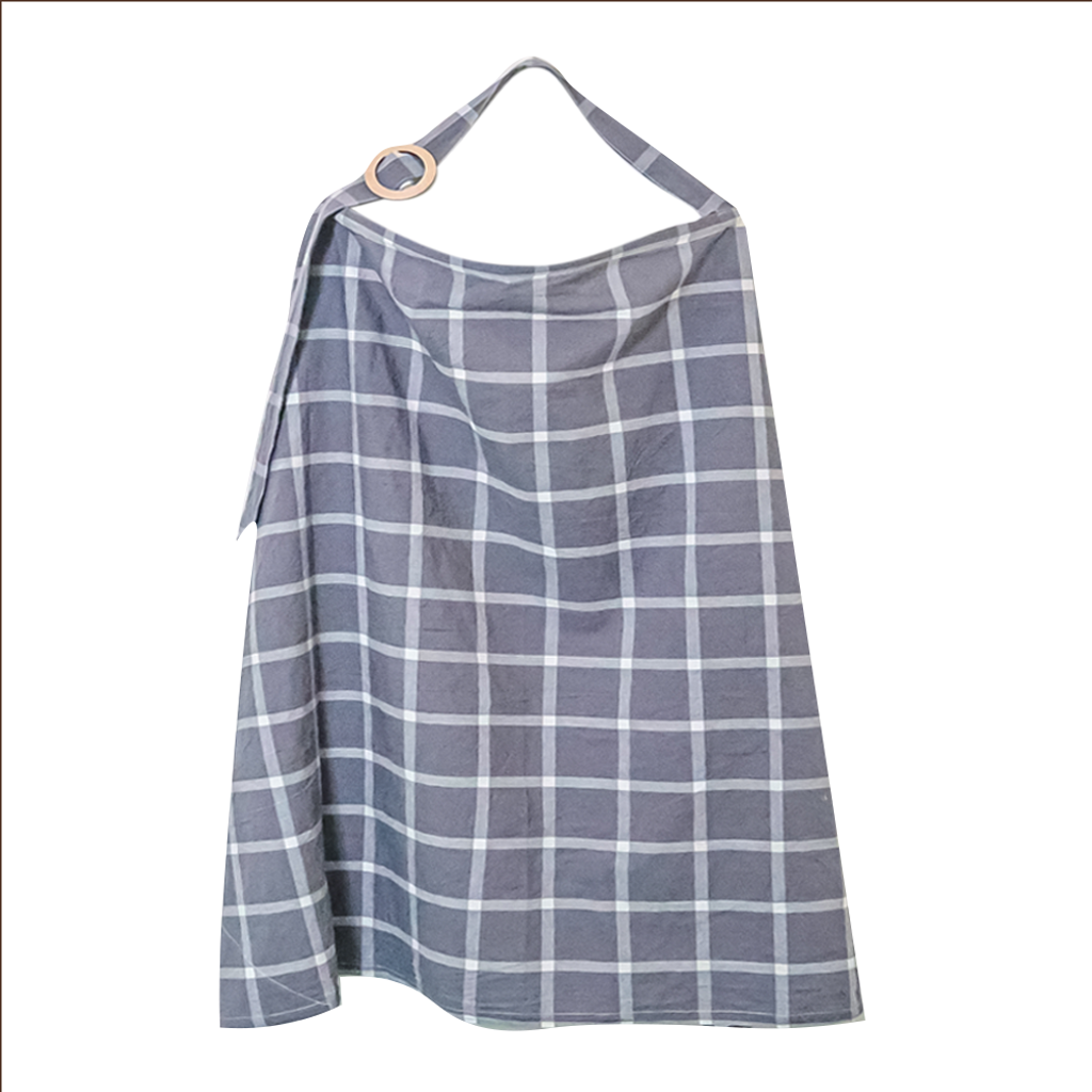 Holabebe Premium Nursing Cover Plaid Grey
