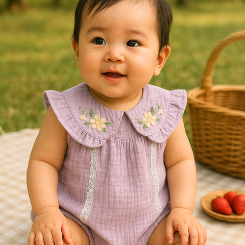 2033 Holabebe Fairy Baby Romper Purple