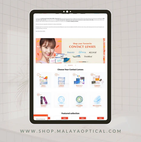 The Contact Lenses Journey online contact lens sale optical shop place order