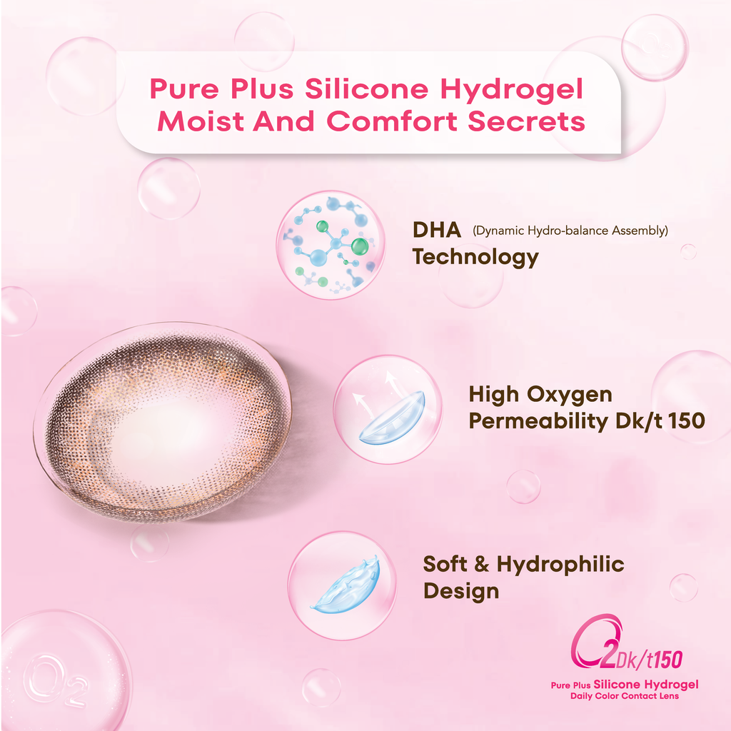 Pure Plus Silcon Hydrogel Social Media_Product Specification Pure Plus Silcon Hydrogel Colour  best optical retail online shop contact lenses near me best sale price