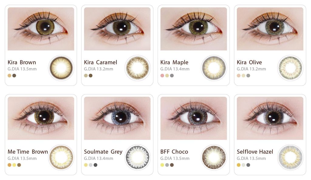 Kira Kira Monthly Colour Contact Lenses top optical shop near me best price swatches