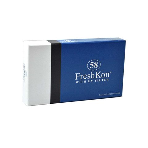 Freshkon 58 Monthly 2 pcs contact lenses top best optical shop retail for online contact lens buy and sell internasional shipping side box
