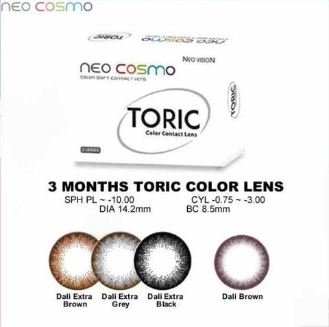 Neo Vision NEO COSMO Toric Color Soft Contact Lens 2 pieces 3 months best top optical retail shop for contact lenses online best price color swatches