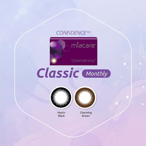 Miacare Confidence Classic Confidence Monthly colour contact lenses contact best prices for online optical retail shop near me internasional  swatches shipping box