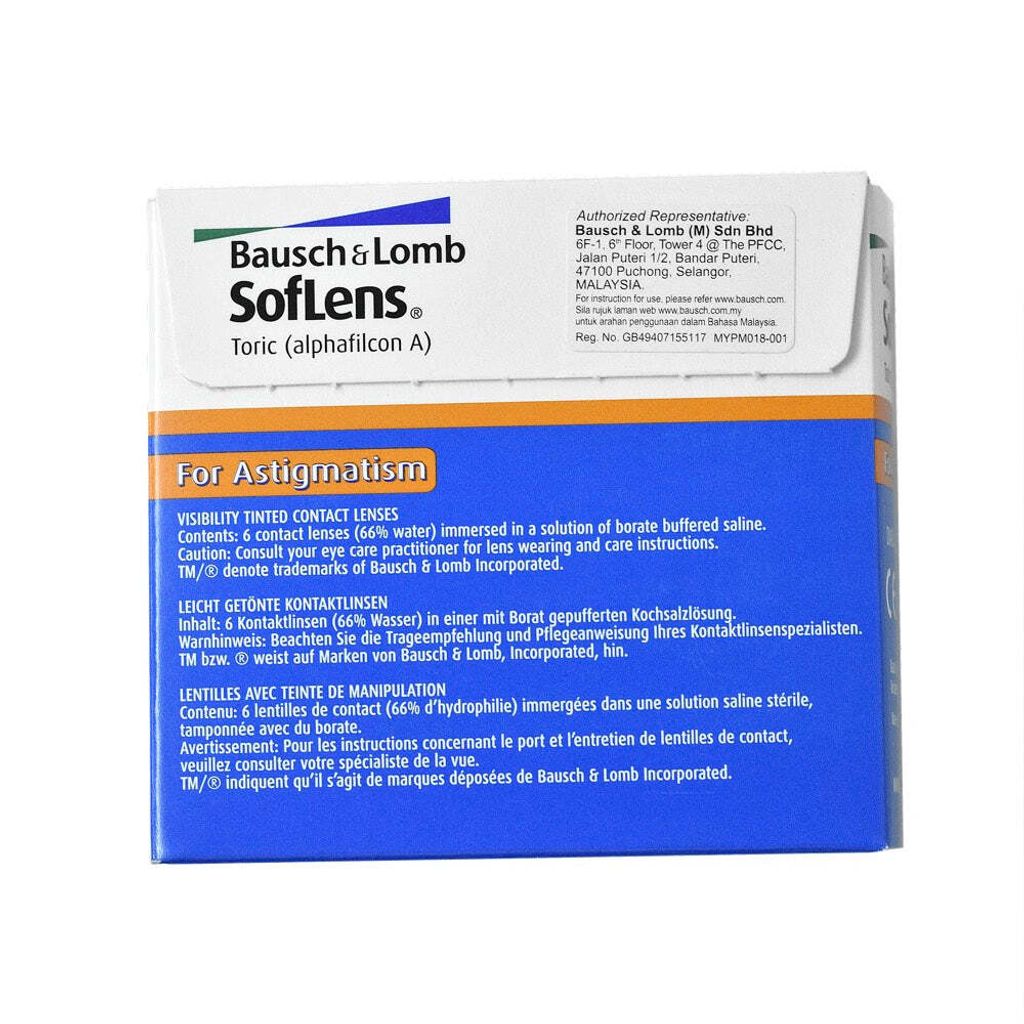 Soflens_Toric_Monthly_Best online shop near me optical contact lens sale back of the box Bausch & Lomb