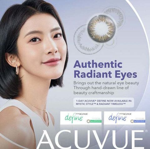 Acuvue_Define_Mystic_Style_and_Radiant_timeless_model best retail optical shop near me best price contact lenses