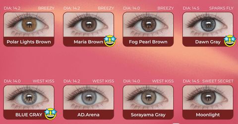 Fresh lady Contact Lens box best online shop retail optical contact colors