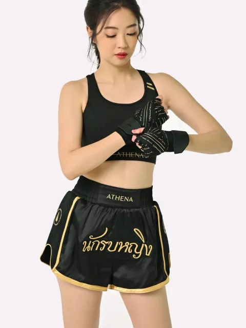 athena-fightwear-artemisia-womens-muay-thai-shorts-blackgold-1