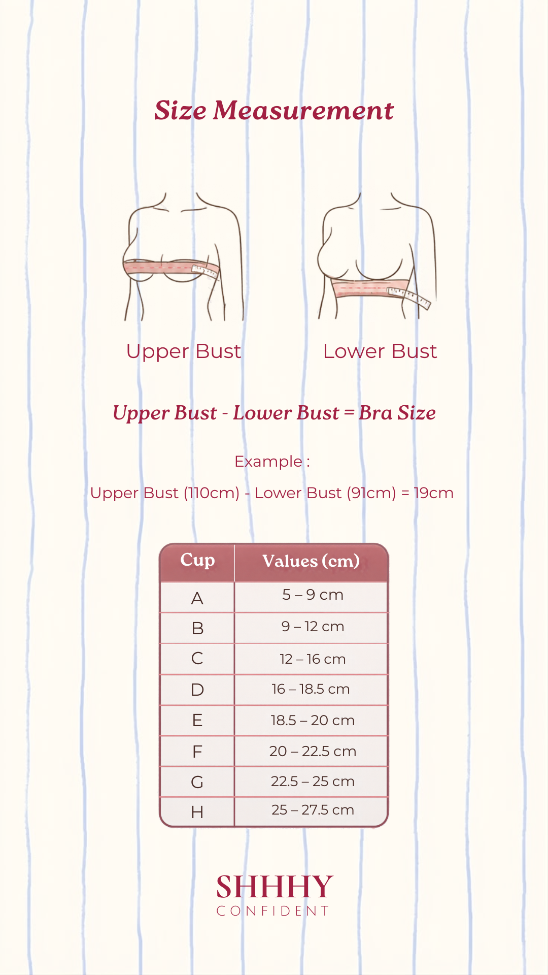 shhhy how to measure bra size