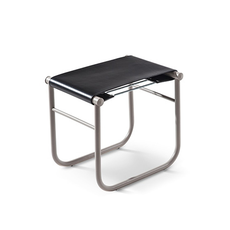 LC9-Tabouret---cassina-皮革灰色烤漆jpg