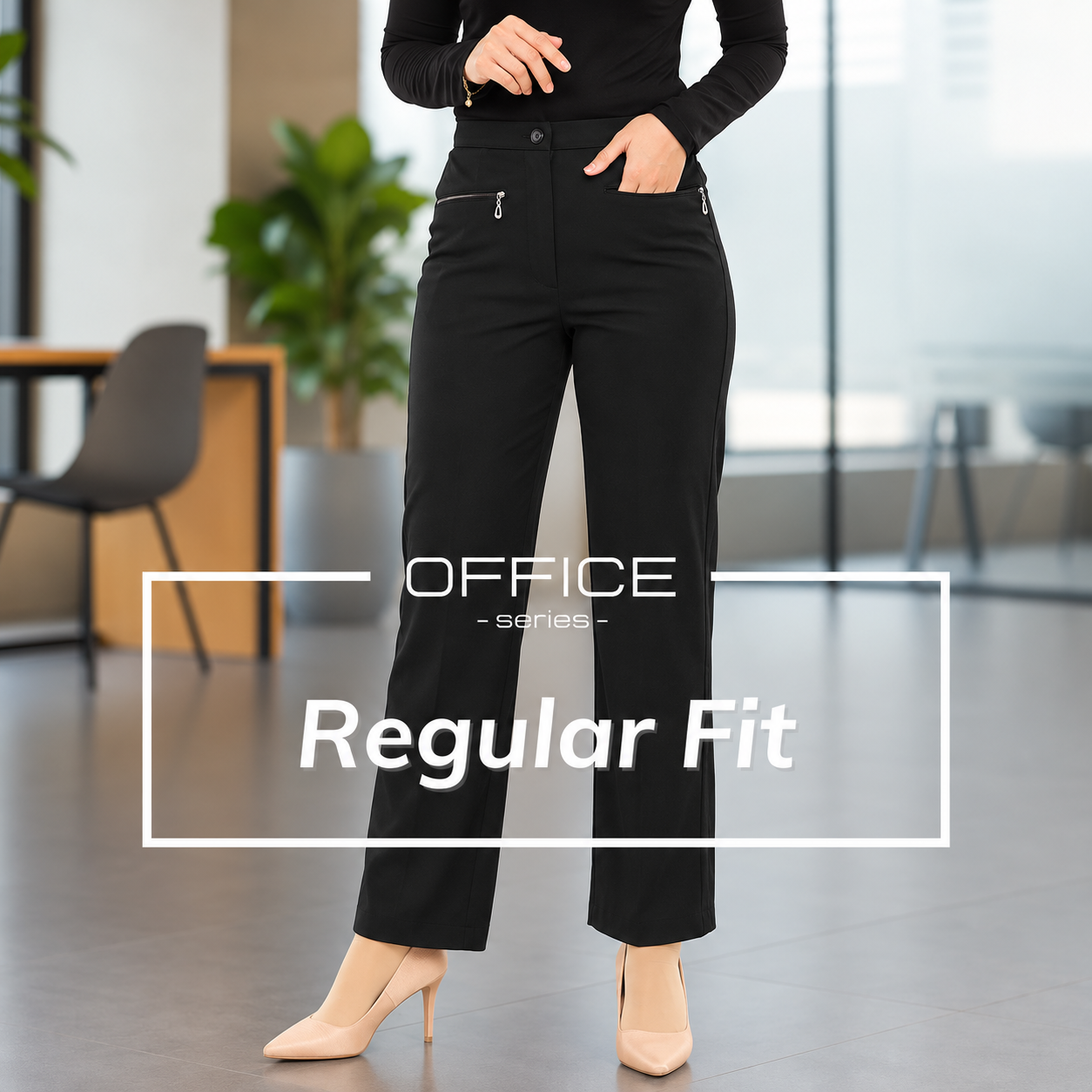 Regular Fit Office Trousers
