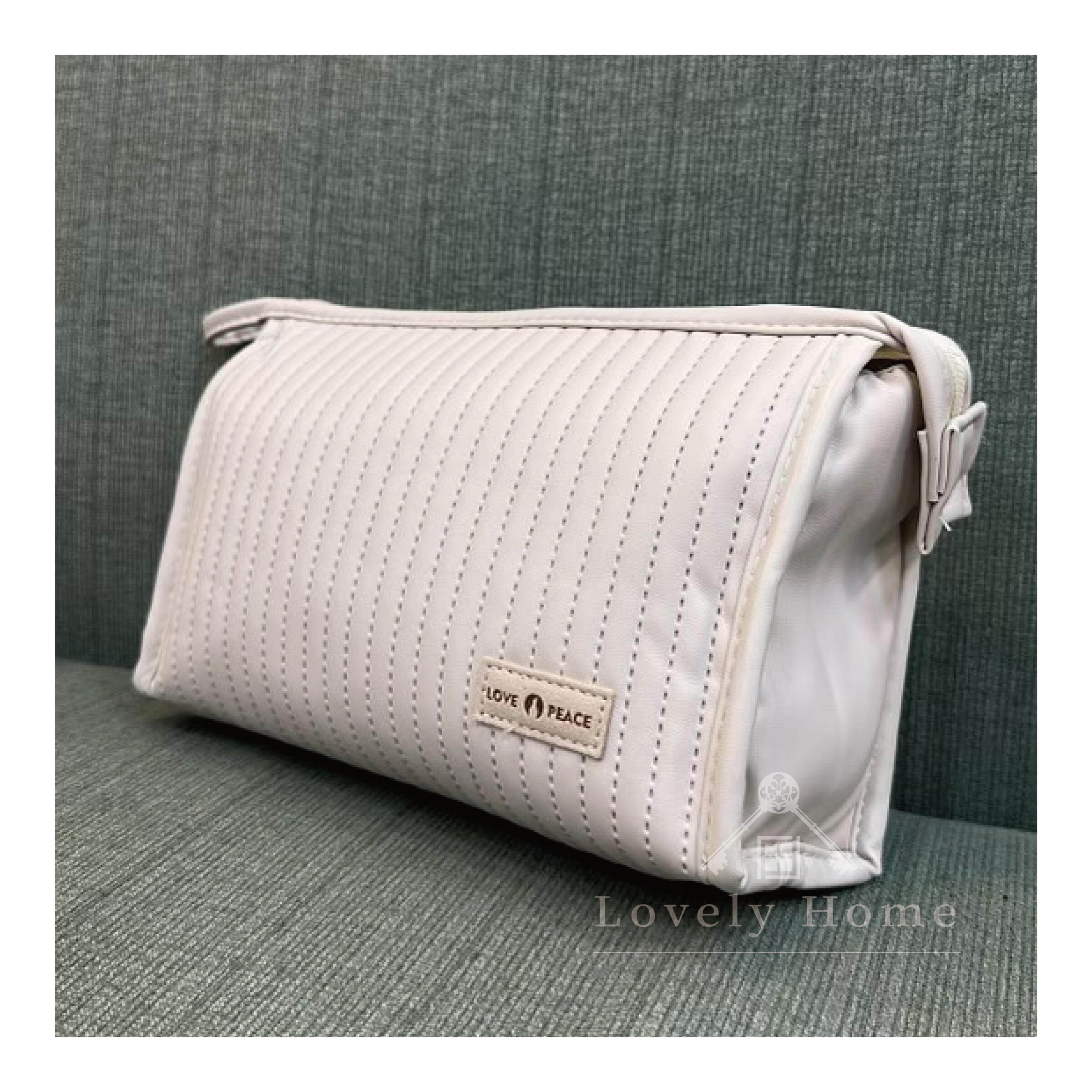 奶油皮革化妝包-14