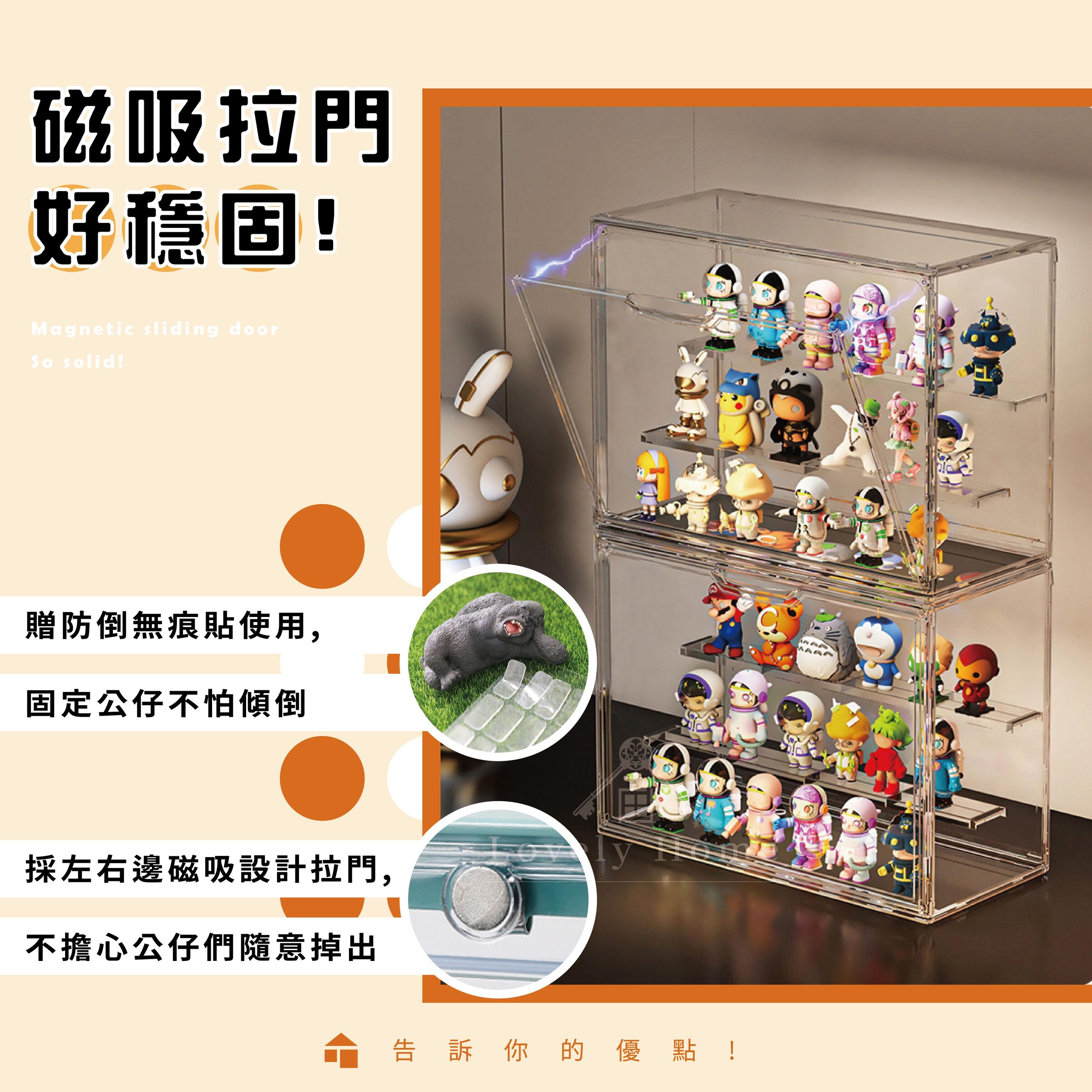 三階公仔櫃【透明】-05