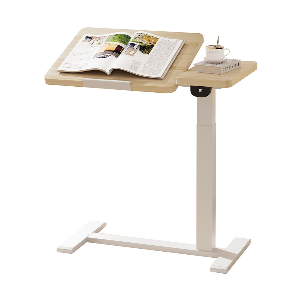 電動【氣動升降桌】原木色