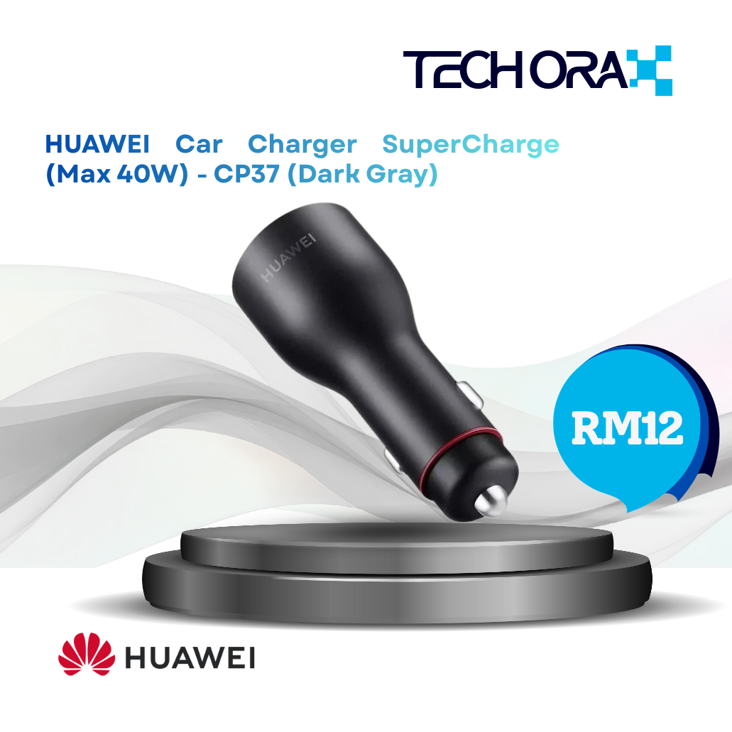HUAWEI Car Charger SuperCharge (Max 40W) - CP37 (Dark Gray)