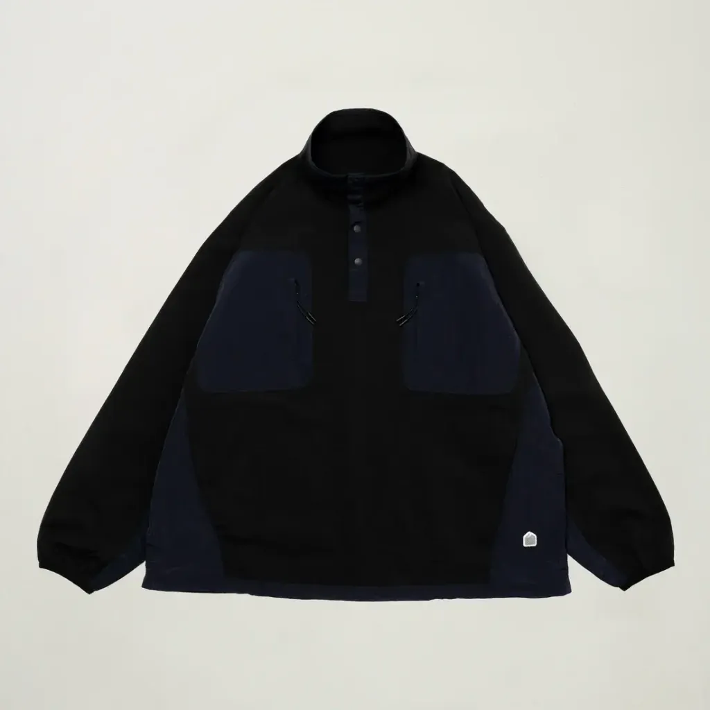 HALFSNAPPULLOVERJACKET_BLACK__FRONT