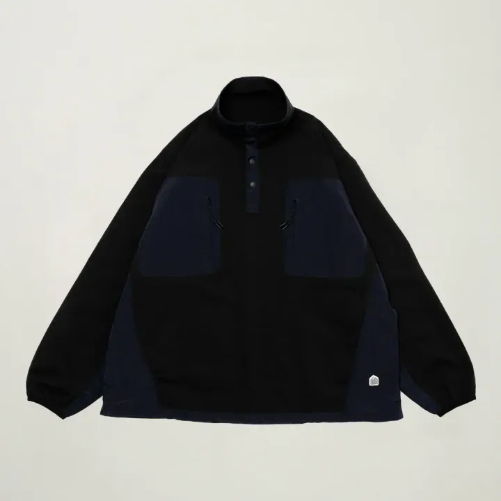 HALFSNAPPULLOVERJACKET_BLACK__FRONT