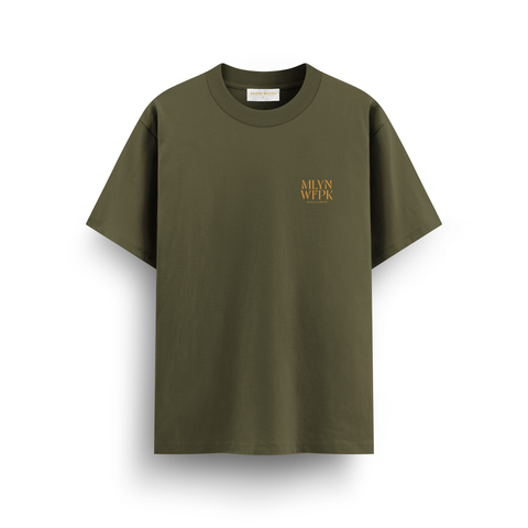 Stacked Logo Tee - Green (Front)