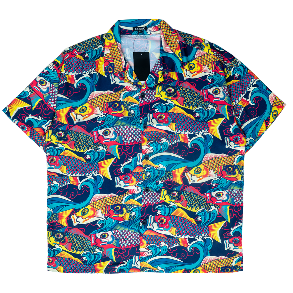 KOI NOBORI HAWAIIAN SHIRT CS1122526NAV