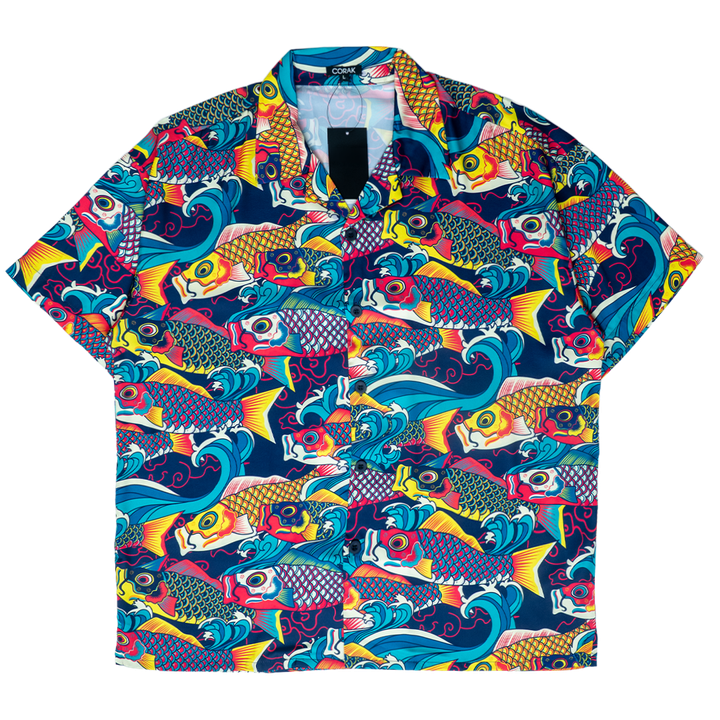 KOI NOBORI HAWAIIAN SHIRT CS1122526NAV