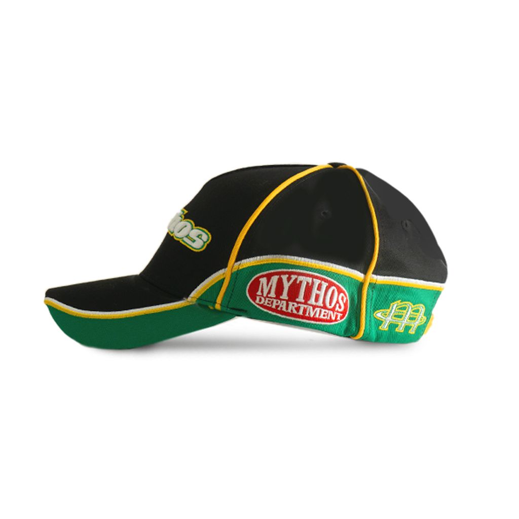 MYTHOS racing cap flatlay 1