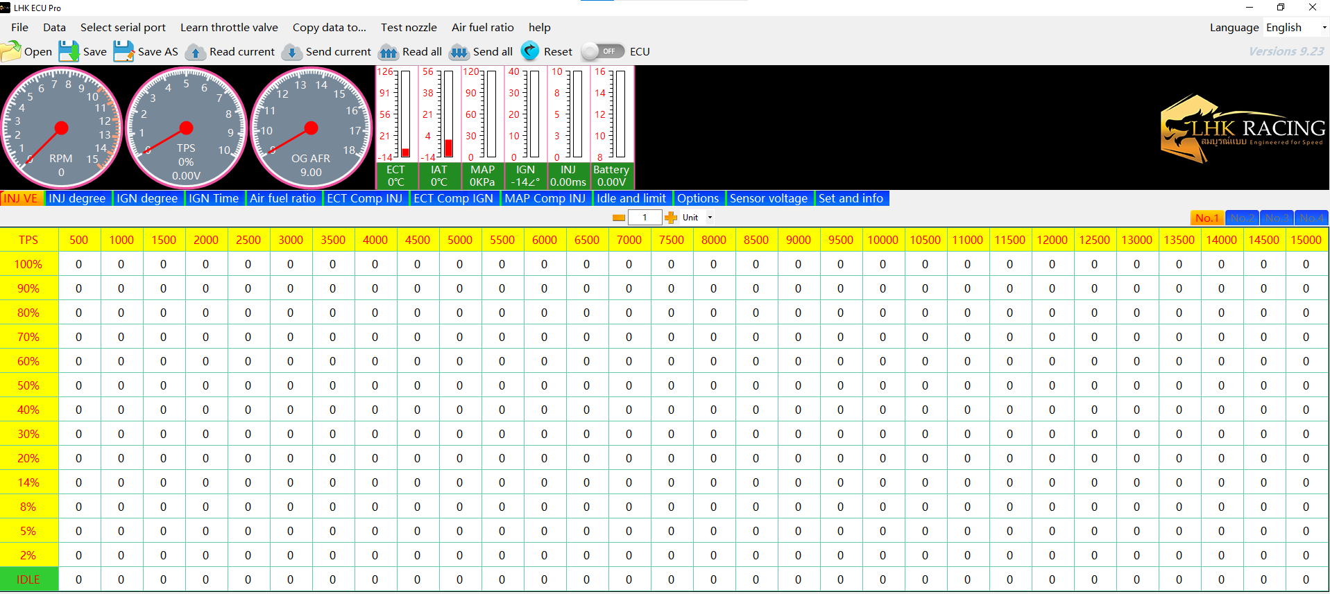 LHK RACING ECU DYNO 9.23 SOFTWARE DOWNLOAD