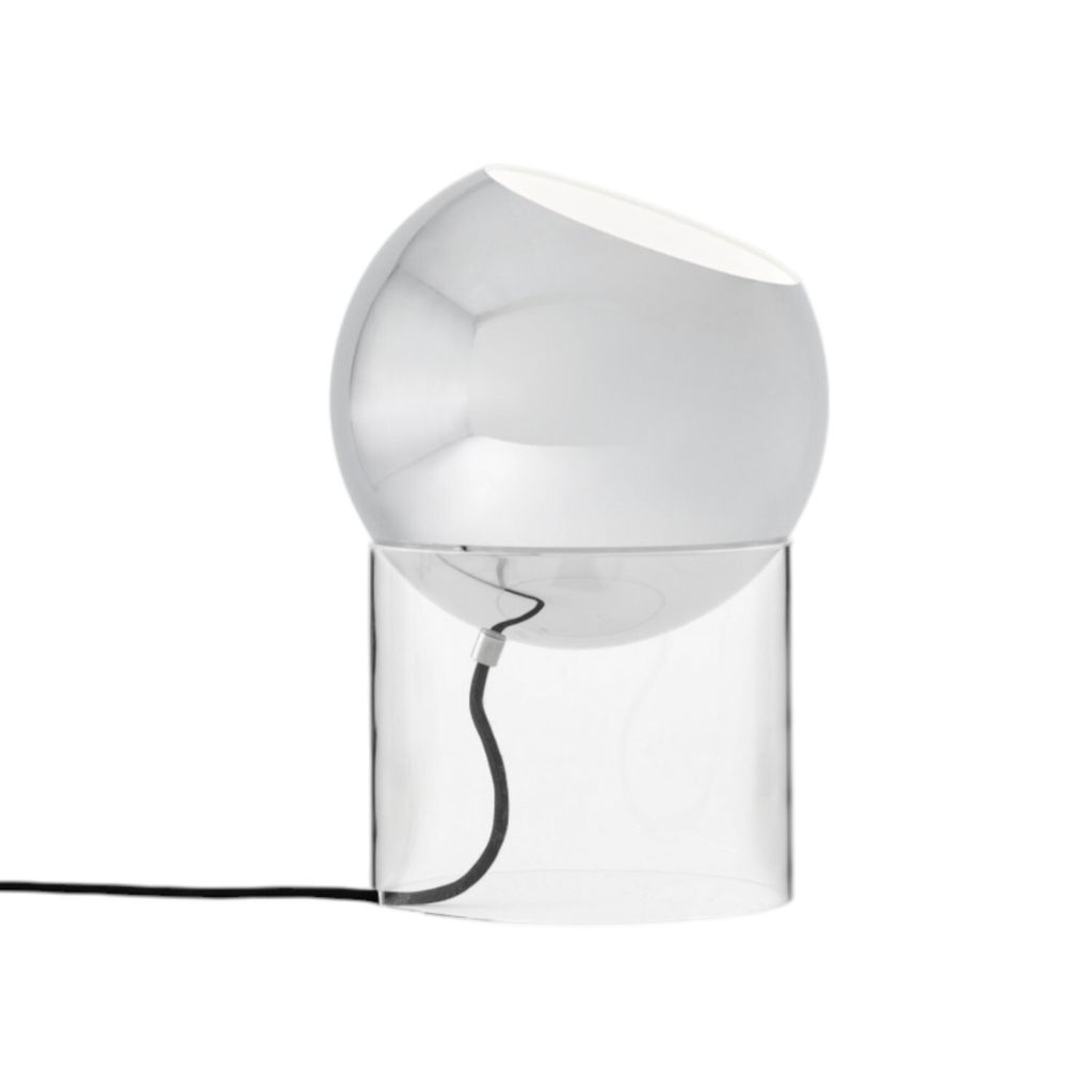 146090A274_146094_Topan Table Lamp VP13_Clear Acrylic w. Chrome Plated_Side_ON