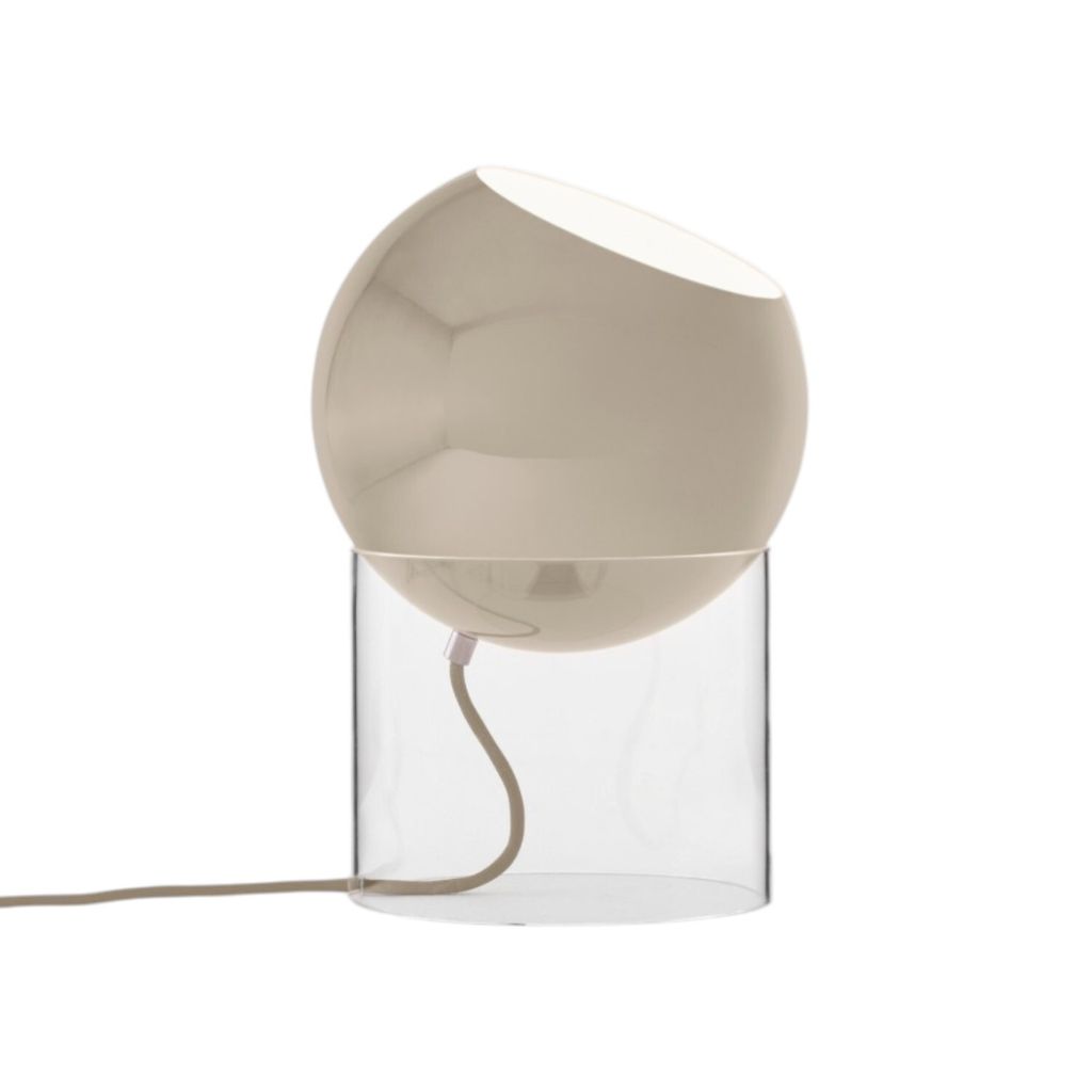 146090A209_146094_Topan Table Lamp VP13_Clear Acrylic w. Grey Beige_Side_ON