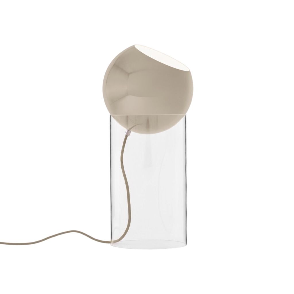 146092A209_146095_Topan Floor Lamp VP14_Clear Acrylic w. Grey Beige_Side_ON