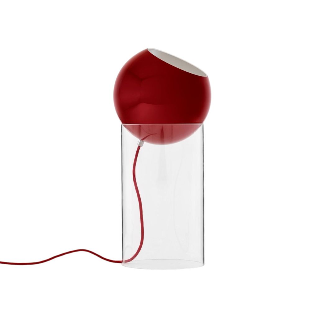 146095_146092A182_Topan Floor Lamp VP14_Clear Acrylic w. Vermilion Red_Side_OFF