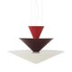 Vermilion Red & Dark Burgundy & Ecru White