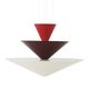 Vermilion Red & Dark Burgundy & Ecru White