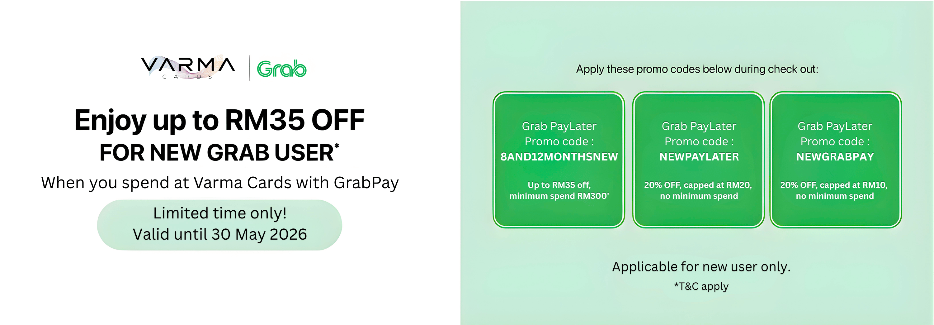 Enjoy exclusive savings with GrabPay at Varma Cards | Varma Cards
