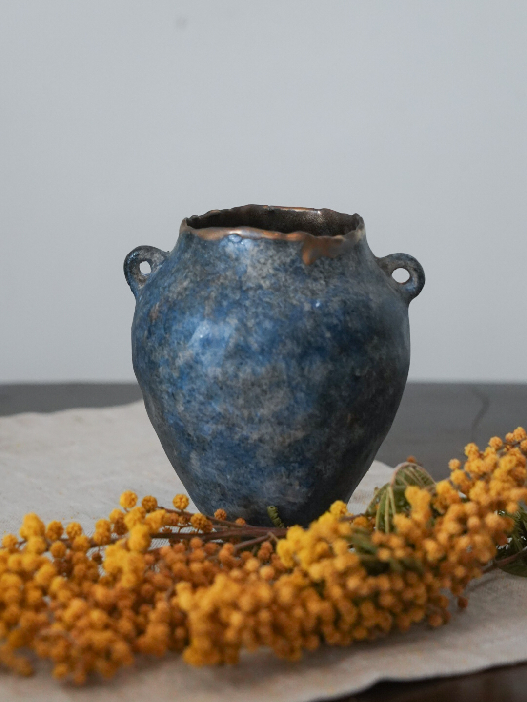 06青花雙耳小花器3280-2